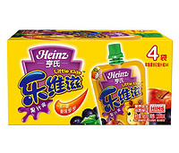 再特价：Heinz 亨氏 乐维滋 苹果黑加仑果汁泥120g*4*12袋（共48袋）