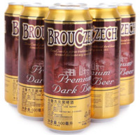 Brouczech 布鲁杰克 黑啤酒 500ml*6听*5份