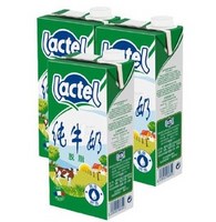 限上海：lactel 兰特 脱脂牛奶 1L*6盒