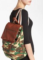 Steve Madden Canvas Backpack 女士时尚迷彩双肩包