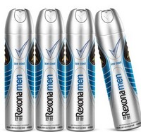 Rexona 舒耐 男士抑汗清新喷雾(冰激酷爽)150ml*4