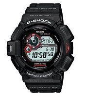 CASIO 卡西欧 G-SHOCK Mudman 泥人系列 GW-9300-1 男士腕表（太阳能+电波+感应器）