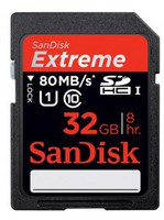 限华东：Sandisk 闪迪 Extreme 至尊极速 SD存储卡（80M/s、Class10、UHS-1、32GB ）