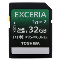 TOSHIBA 东芝 EXCERIA系列 Type 2型 SD存储卡（UHS-1、32GB）+ 读卡器