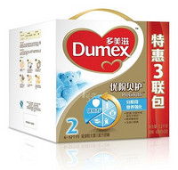 限华东：Dumex 多美滋 金装 优阶贝护 2段 延续较大婴儿配方奶粉 400g*3盒