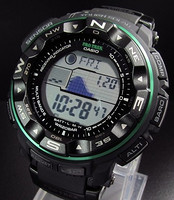 CASIO 卡西欧 ProTrek PRW2500-1B 男款登山表（太阳能、6局电波、三重感应）