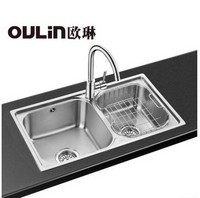 OULIN 欧琳 OLWG7200A 双盆水槽+龙头套装