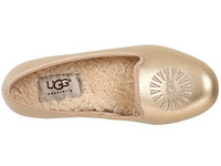 UGG Kids Carey Metallic 真皮儿童平底鞋 金属色