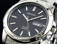 SEIKO 精工 SNE093 Stainless Steel 太阳能男士腕表