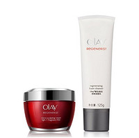 单买好价！Olay 玉兰油 新生塑颜 金纯面霜50g+洁面乳 125g