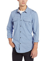 Calvin Klein Jeans 男款带肩章长袖衬衫