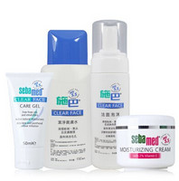 sebamed 施巴 洁面护肤套装（洁面泡沫150ml+洁净爽肤水150ml+保湿啫喱50ml+水份面霜75ml）