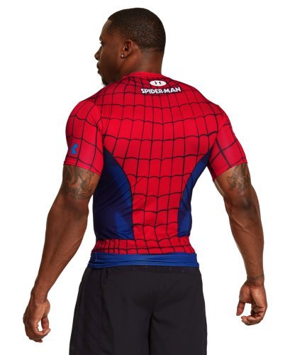 安德玛UNDER ARMOUR Alter Ego 英雄系列 蜘蛛侠 男款紧身短袖