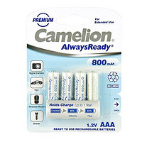 Camelion 飞狮 AlwaysReady AAA型 7号 低自放充电电池（4节装）