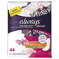 凑单品：Always Discreet Incontinence Liners 超薄加长型护垫（44片）