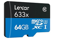 新低价：Lexar 雷克沙 633x microSDXC存储卡（64GB、UHS-I）