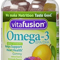 vitafusion Omega-3 成人维生素鱼油软糖 60粒*3瓶