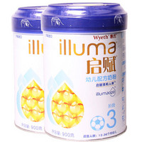 9日0点：Wyeth 惠氏 illuma 启赋 幼儿配方奶粉 3段 900g*2罐