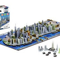 4D New York City Skyline Time Puzzle  4D模型 纽约城 时间线版