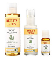 凑单品：BURT'S BEES 小蜜蜂 Natural Acne Solutions 清痘洁面凝胶 145ml+清痘保湿乳 55ml+重点抗痘露 7.5ml