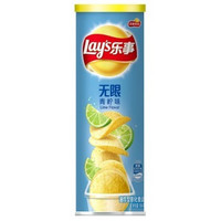 Lay's 乐事 薯片 青柠味 104g+田园番茄味 104g*2+大波浪薯片 铁板鱿鱼味 40g