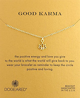 Dogeared Good Karma Charm Bracelet 朵吉尔 莲花手链 6寸