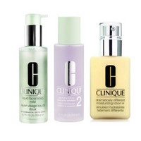 Clinique 倩碧 温和液体洁面皂 200ml+明肌净透水 200ml 2号+卓越润肤乳 125ml*