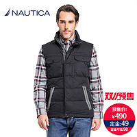 天猫双11预售：NAUTICA 诺帝卡 男士133 立领 羽绒背心J33604 暗藏帽