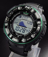 新补货：CASIO 卡西欧 ProTrek PRW2500-1B 男款登山表（太阳能、6局电波、三重感应）