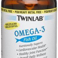 TWINLAB 天来 Omega-3 Fish Oil深海鱼油 1000mg*100粒*2瓶 