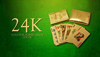 新低价：Trademark Poker 24K 镀金扑克牌