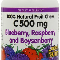 natural Factors 然自自然 蓝莓味维生素C咀嚼片 180片装