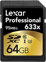 Lexar 雷克沙 专业系列633x SDXC UHS-I/ U3卡 64GB（95MB/ s读取速度） LSD64GCBNL633