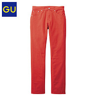 GU 极优 256284 男款直筒橙色长裤 