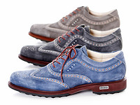 限42码：ecco 爱步 Golf Tour Hybrid Wingtip 男款真皮高尔夫鞋