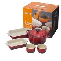 Le Creuset 5 Piece Starter Set-Cerise 锅具5件套