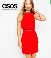 双12预售：asos 734695 Petite 女款装饰领连衣裙