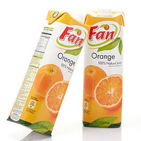 限华中：Fan 果芬 100%橙汁/苹果汁 1L