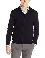 大码福利：Calvin Klein Merino Full Zip Cardigan Sweater 男款拉链V领 美利奴羊毛衫
