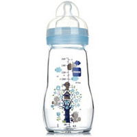MAM 晶彩耐婴儿高温玻璃宽口奶瓶 260ml