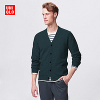 新低价：UNIQLO 优衣库 149119 羊仔毛V领 男士针织长袖开衫