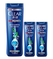 再特价，移动端：CLEAR 清扬 男士去屑洗发露 活力运动薄荷 400ml+100ml+100ml 