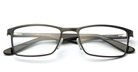 HAN  HD3511-F01  不锈钢 光学近视眼镜架 黑色+1.56非球面镜片