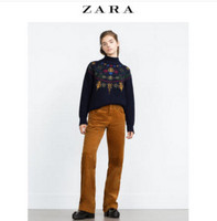 ZARA TRF  07901315776 女款灯芯绒宽管长裤