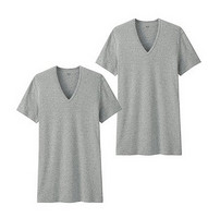 UNIQLO 优衣库 162843 SUPIMA COTTON V领短袖T恤(2件装)