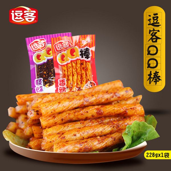 逗客 素食 qq棒辣条 228g