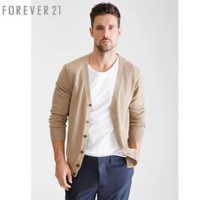 FOREVER 21 全棉男士V领针织开衫