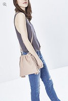 REBECCA MINKOFF Moto Drawstring 女款真皮斜挎包