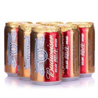 Budweiser 百威纯生啤酒330ml*6听