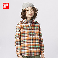 UNIQLO 优衣库 男童法兰绒格子衬衫 163641